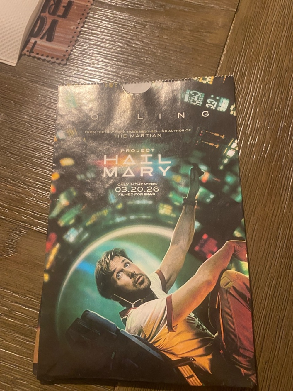 EXCLUSIVE Project Hail Mary Movie Promo BAG - Space Sci‑Fi Artwork